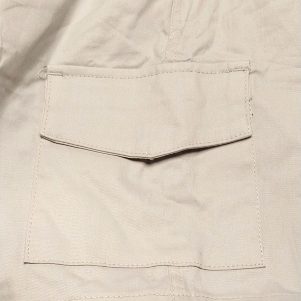 Anrabess NWT Women's XL Khaki Casual Hiking Cargo Shorts 6 Pockets Elastic Waist - Picture 8 of 8